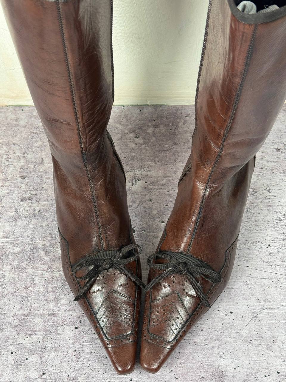 Vintage Italian Belmondo Bow Boots 38/38.5