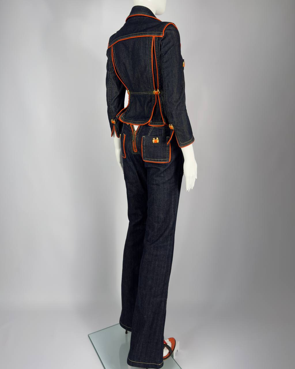 Dsquared2 2005 Denim Crab Set Jacket + Pants
