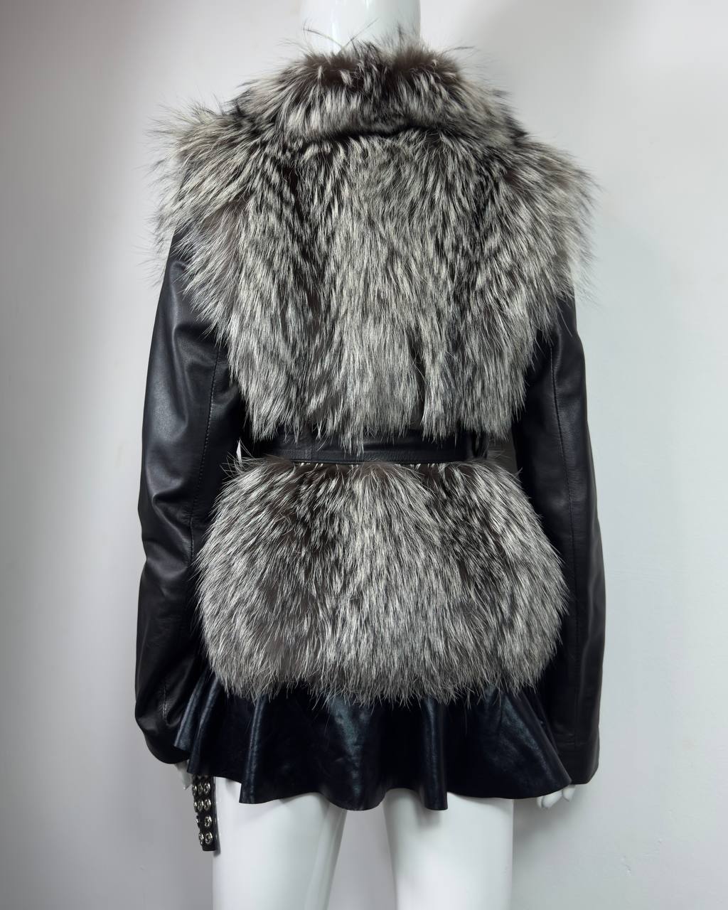 Vintage Fur Leather Jacket XS-M