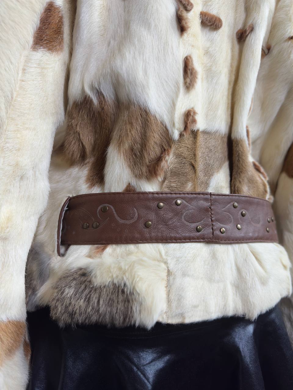 Vintage Fur Leather Jacket XS/M