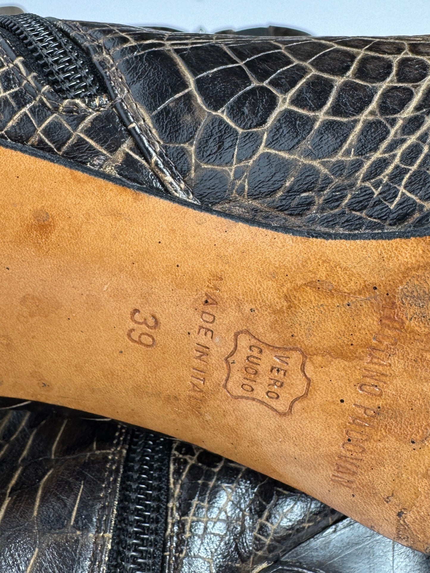 Vintage Italian Leather Boots — 39