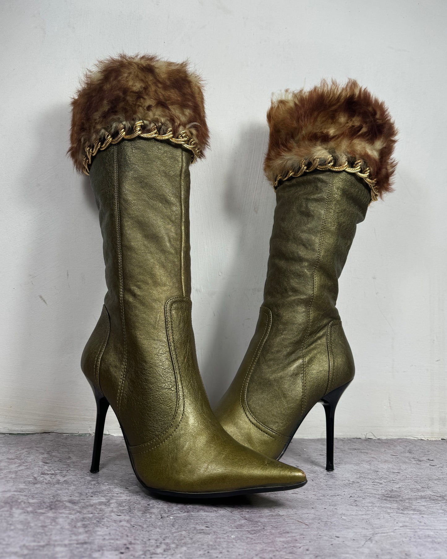 Vintage Italian Paolo Conte Leather Boots 38