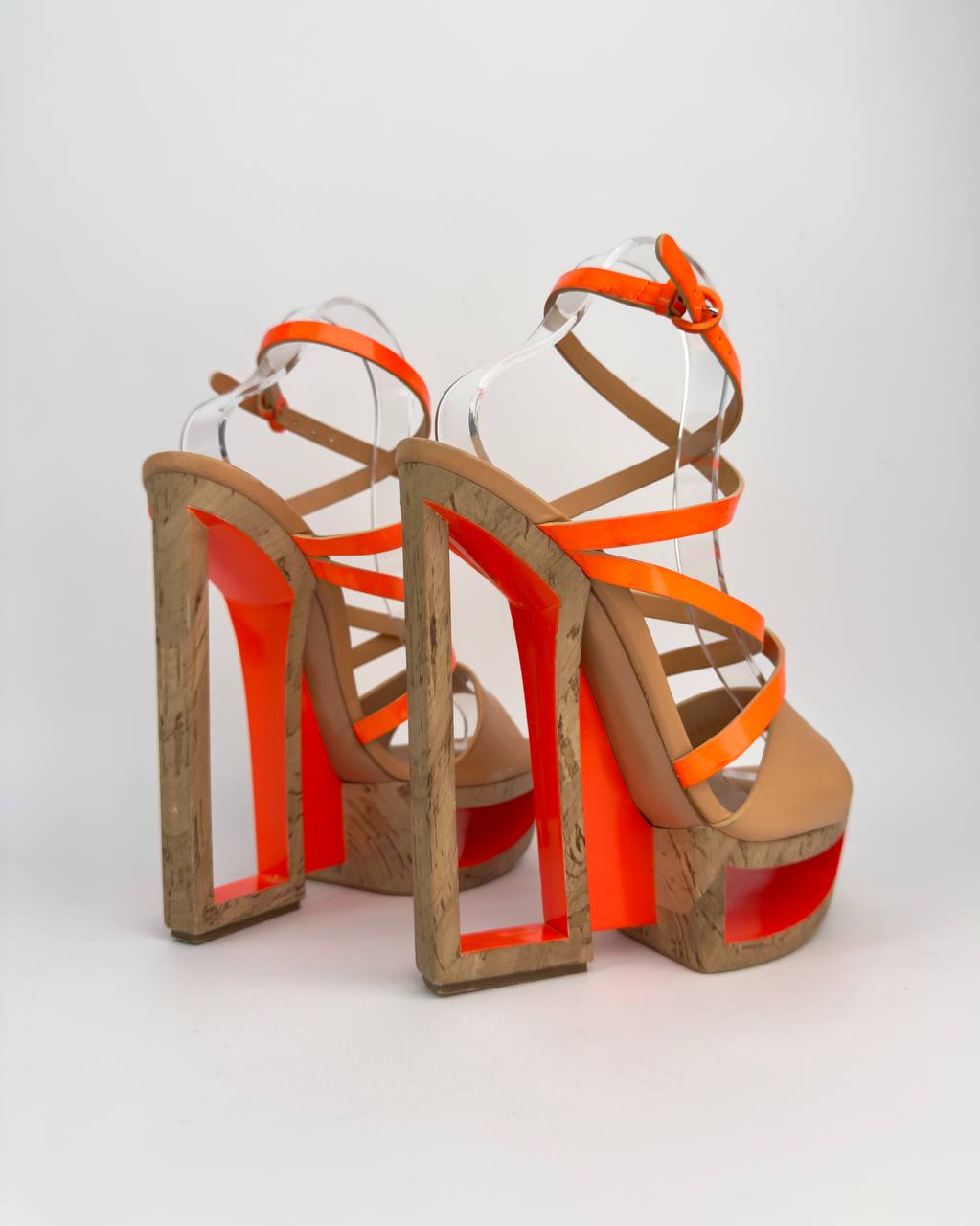 Casadei Cut Out Platform Heels — 39/39.5