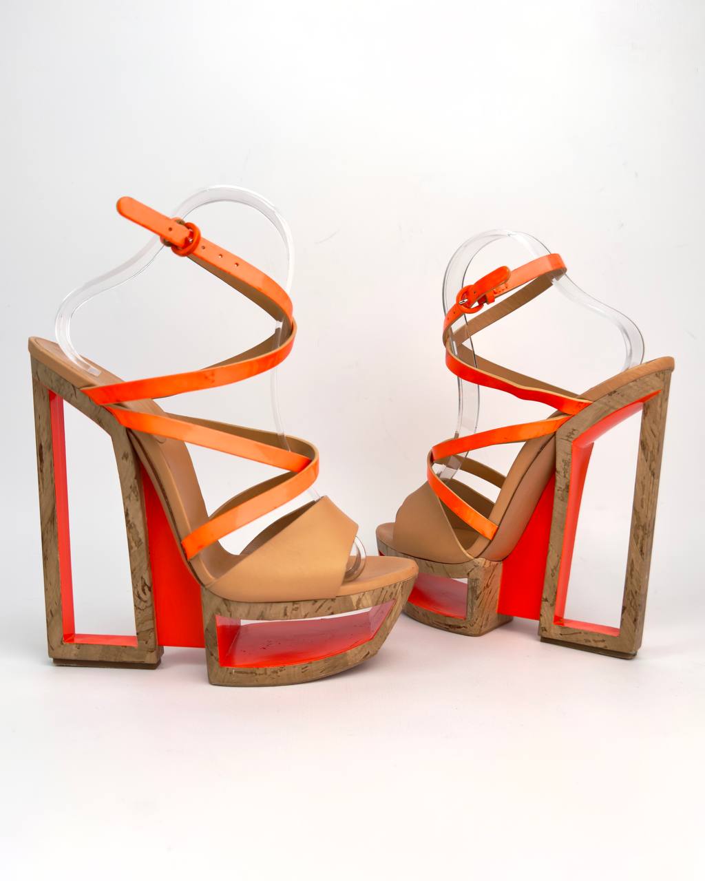 Casadei Cut Out Platform Heels — 39/39.5