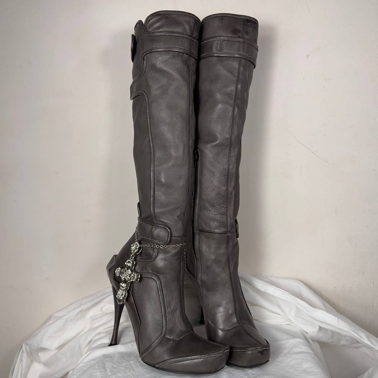 Celine FW2008 Leather Runway Boots 37/38 EU