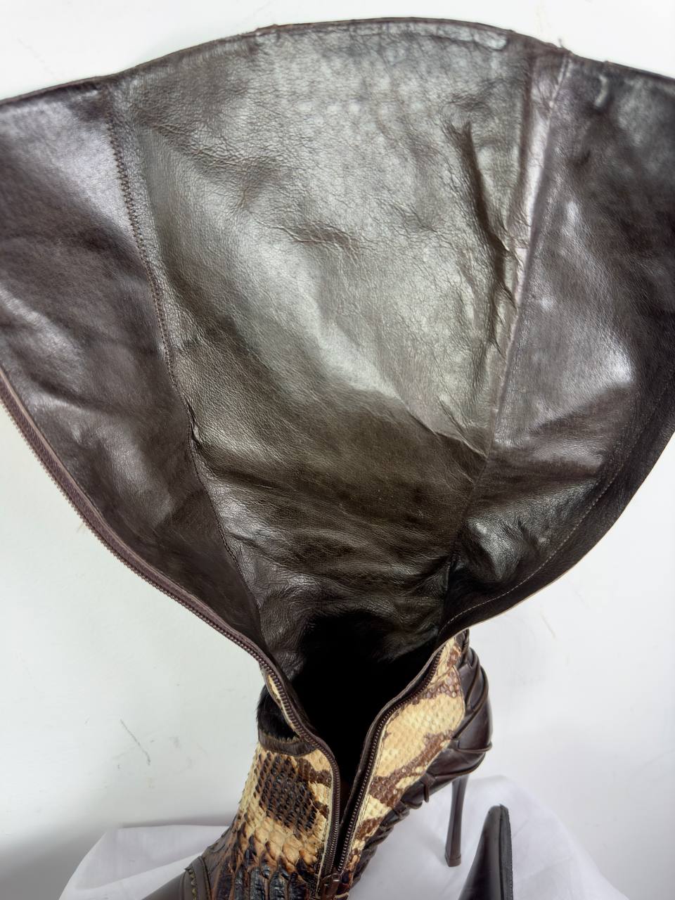 Vintage Corset Lace Up Back Boots 37/37.5