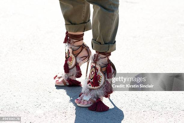 Dsquared2 F/W 2015 Eskimo Feather & Tassels Heels — 36