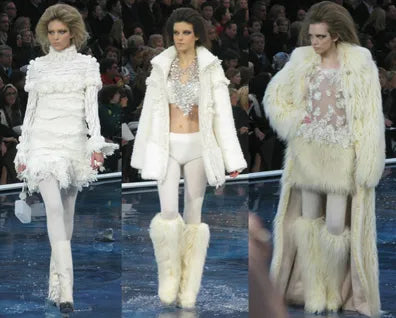 Chanel Fall 2010 Runway Faux Fur Fantasy Yeti Boots 38