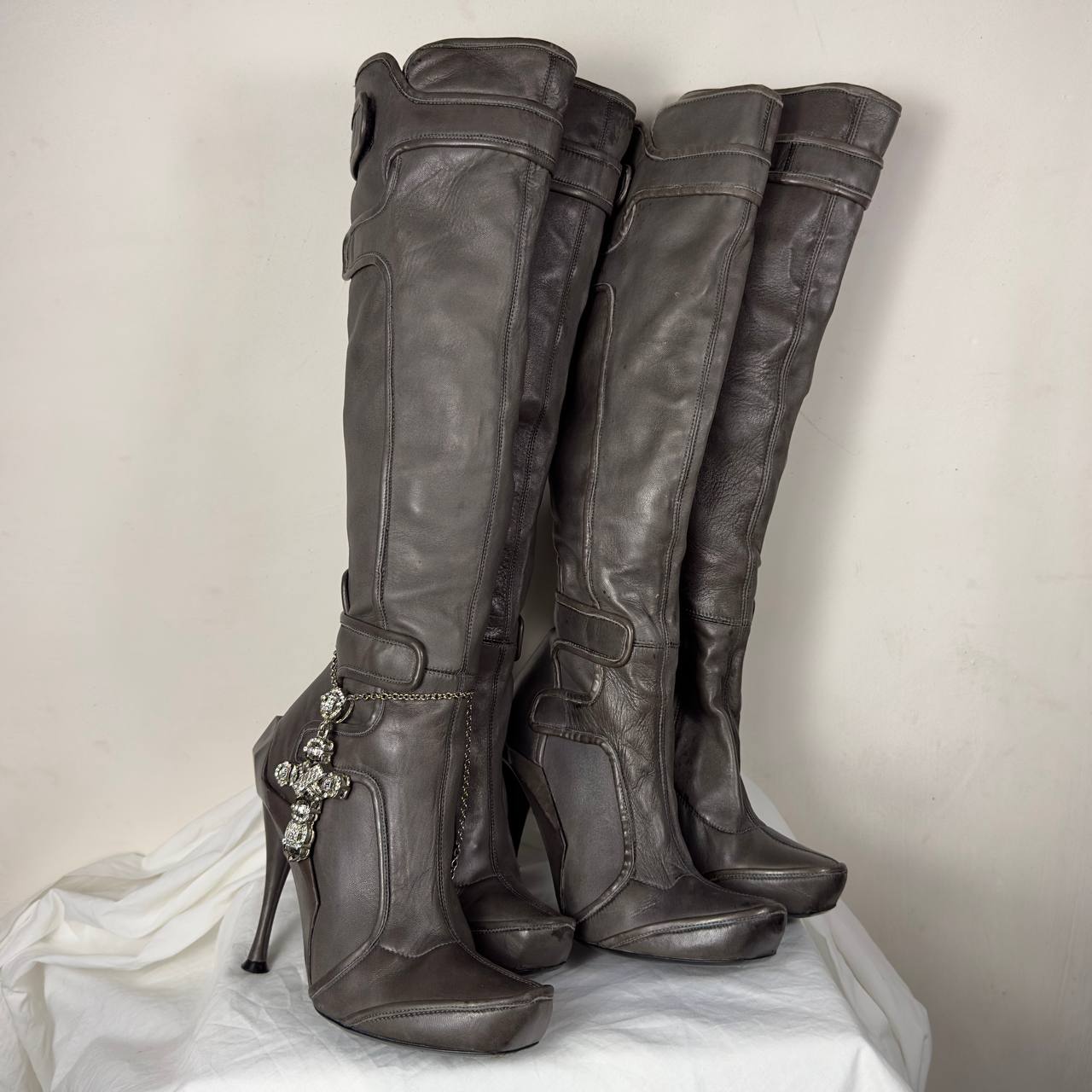 Celine FW2008 Leather Runway Boots 37/38 EU