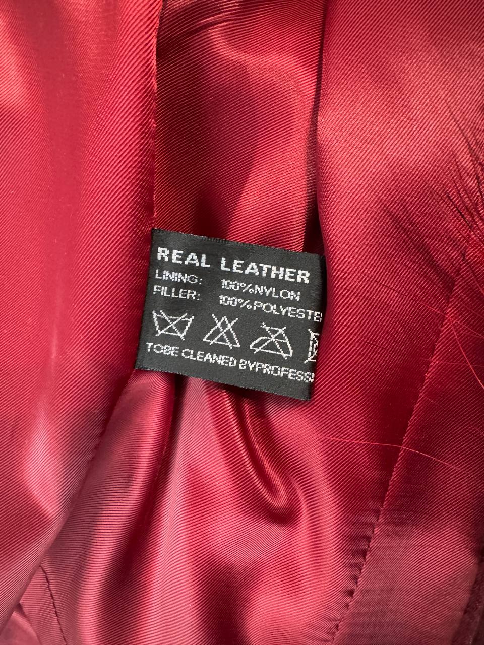 Vintage Red Fur Leather Jacket XS/M