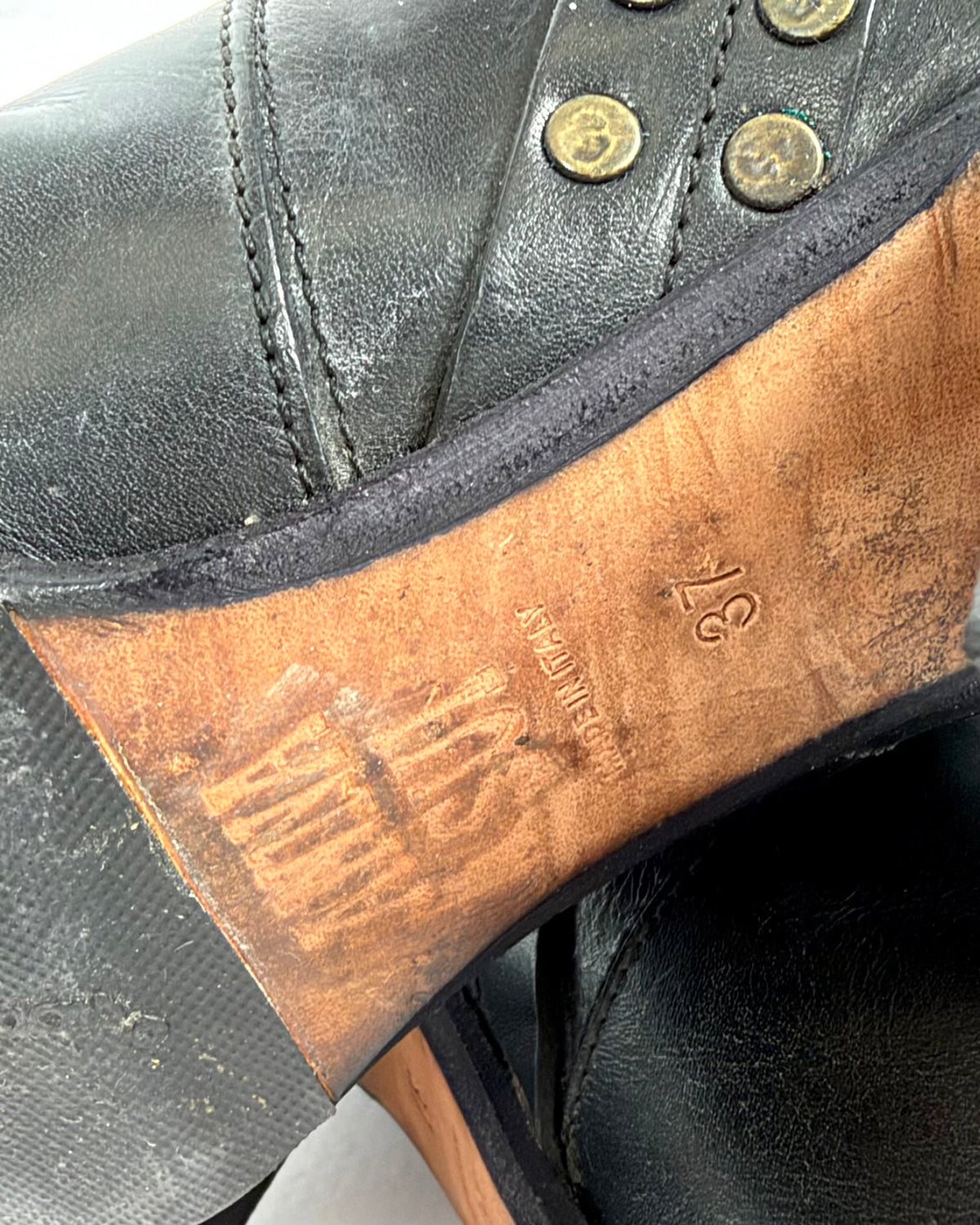 Anna Sui Vintage Leather Cowboy Boots — 37
