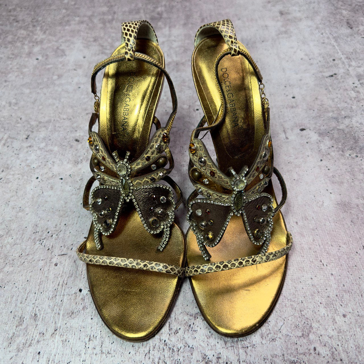 Dolce & Gabbana Vintage Butterfly Heels 38/39 â darina`s garms