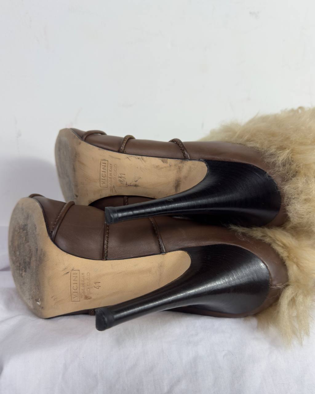 Giuseppe Zanotti for Vicini 2005 Fur Boots — 40/41