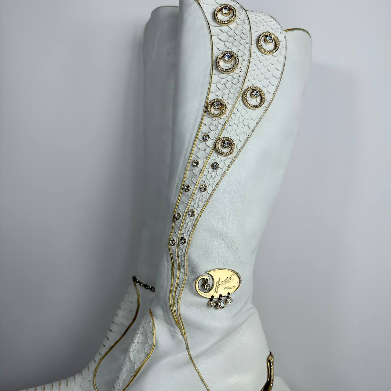 Hamlet Couture Italian Python Leather Boots 37.5/38.5
