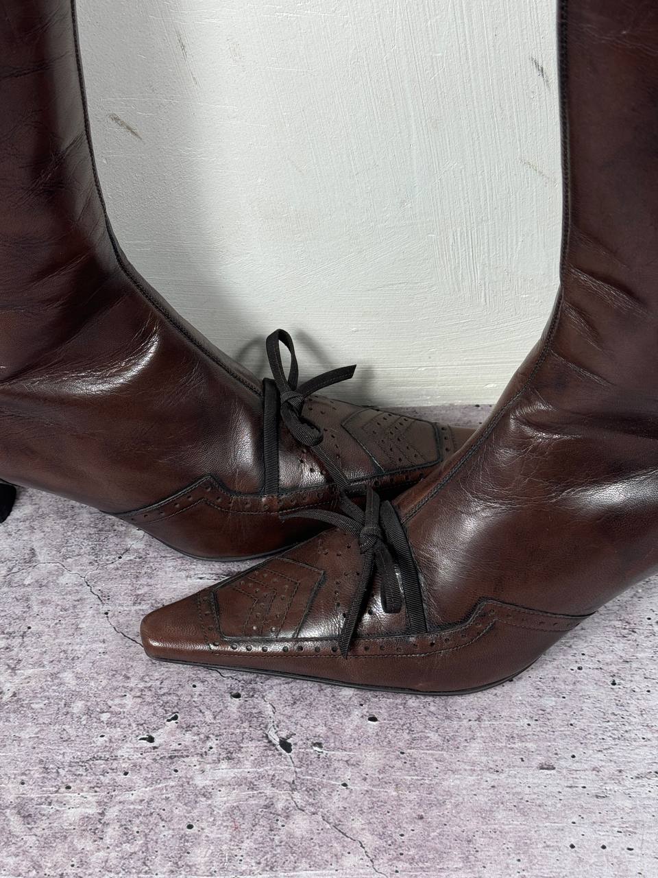 Vintage Italian Belmondo Bow Boots 38/38.5