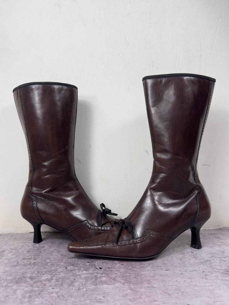 Vintage Italian Belmondo Bow Boots 38/38.5