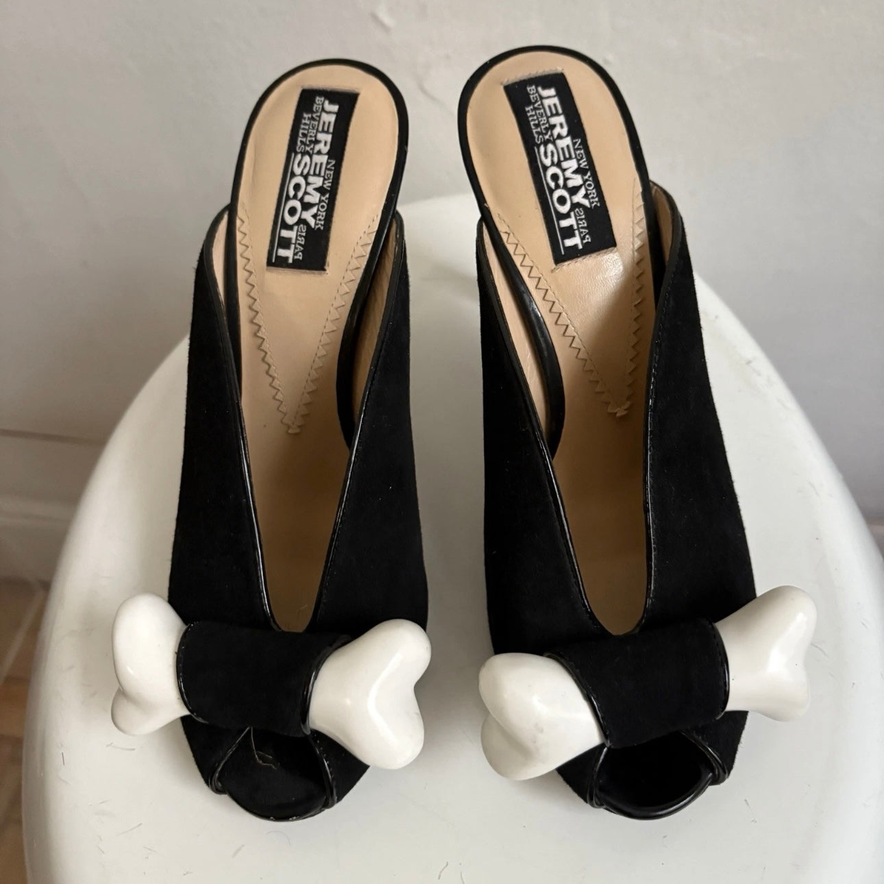 adidas gazelle silver green womens Jeremy Scott x Adidas 2010 Bone Heels — 37 – darina`s garms