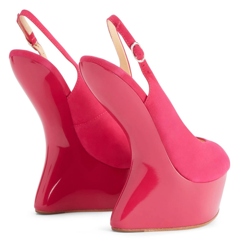 Giuseppe Zanotti Pink Curve Wedge — 36