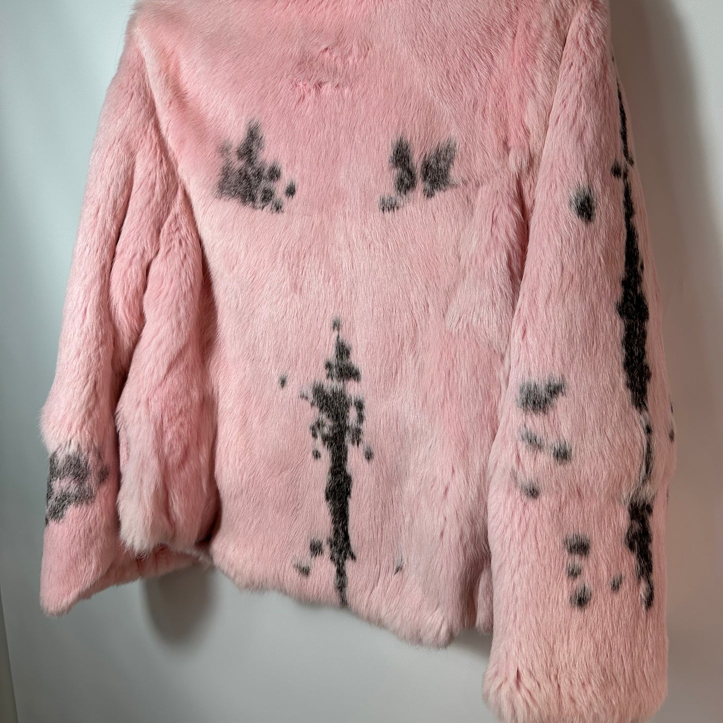 Vintage Mini Pink Fur Coat