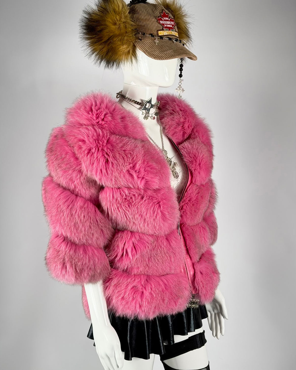 Vintage Arctic Fox Pink Fur Jacket — XS/M