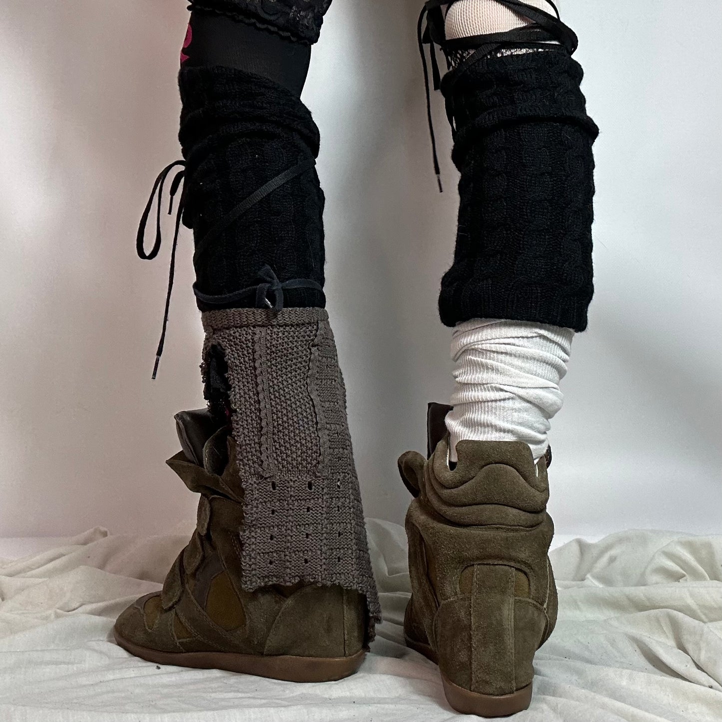 Suede Wedge Sneakers 39/40
