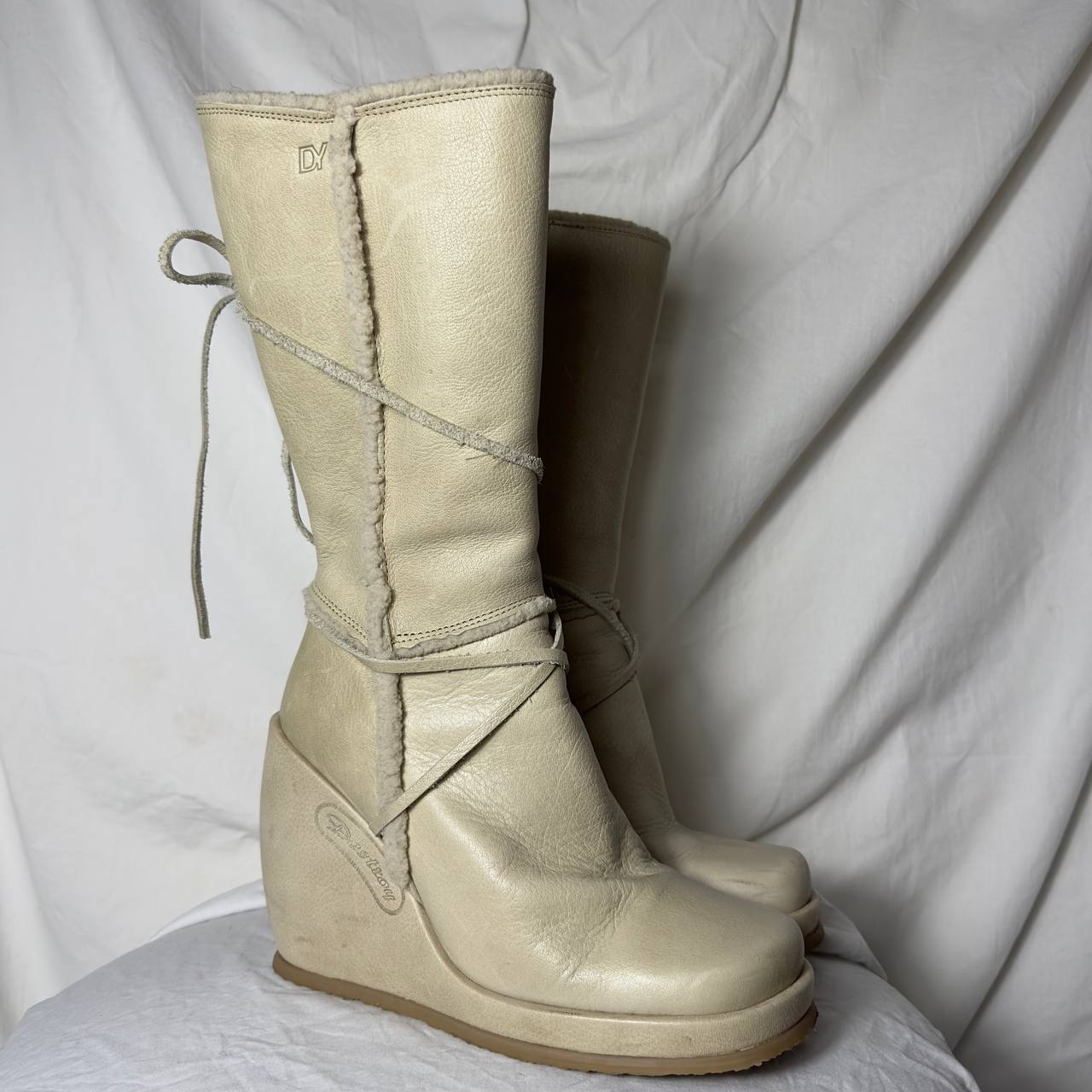 Destroy Vintage Leather Wedge Boots