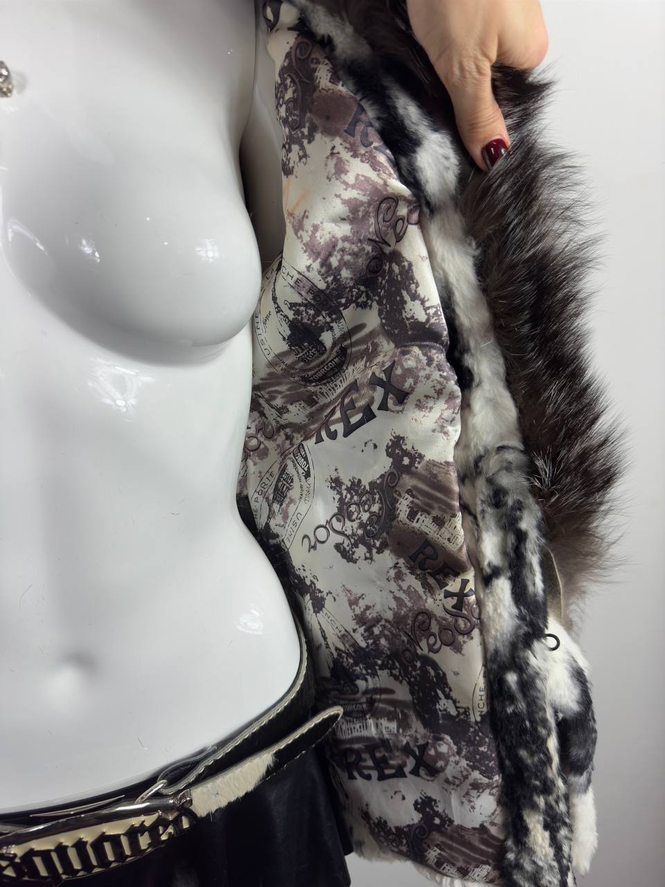 Vintage Fur Leather Jacket XS/M