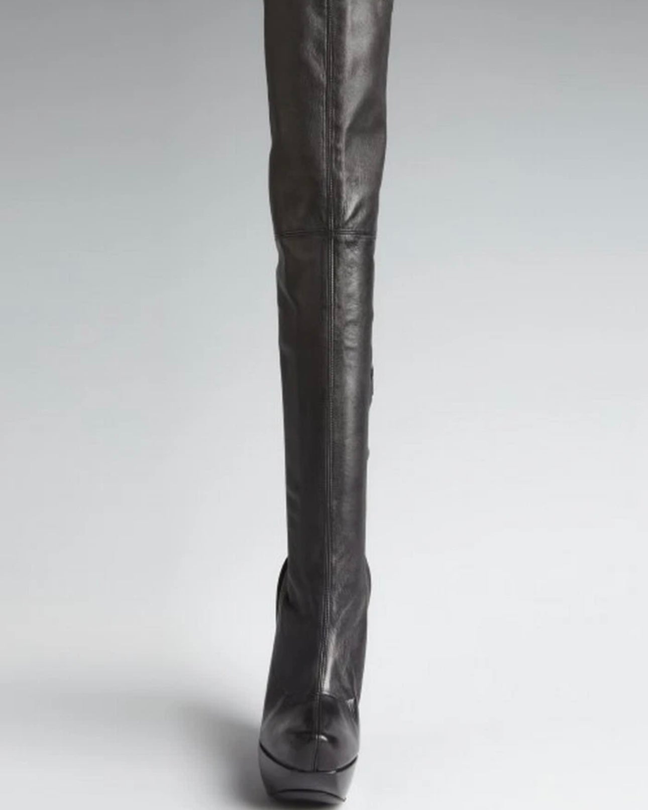 Celine FW 2008 Over the Knee Leather Wedge Boots — 36