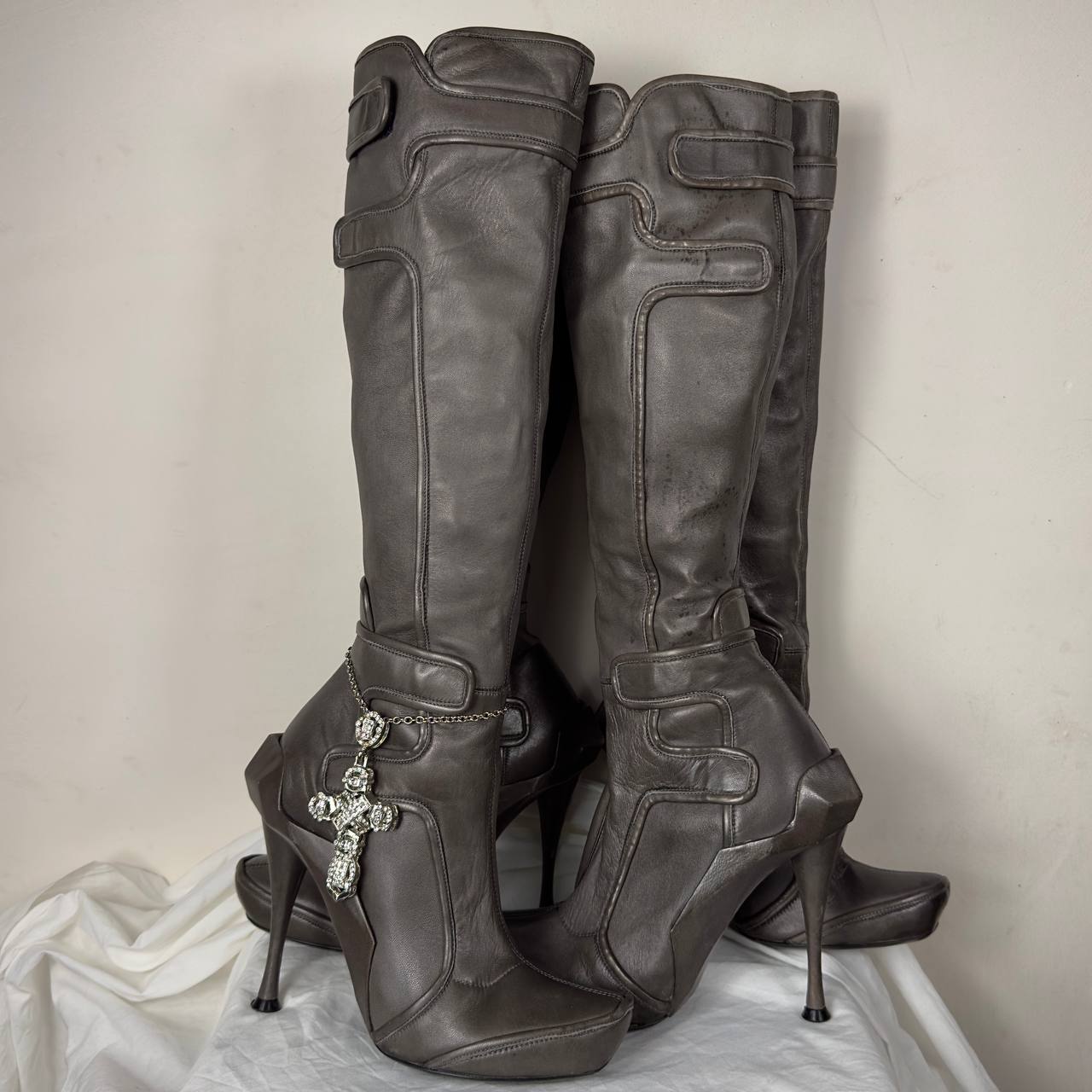 Celine FW2008 Leather Runway Boots 37/38 EU