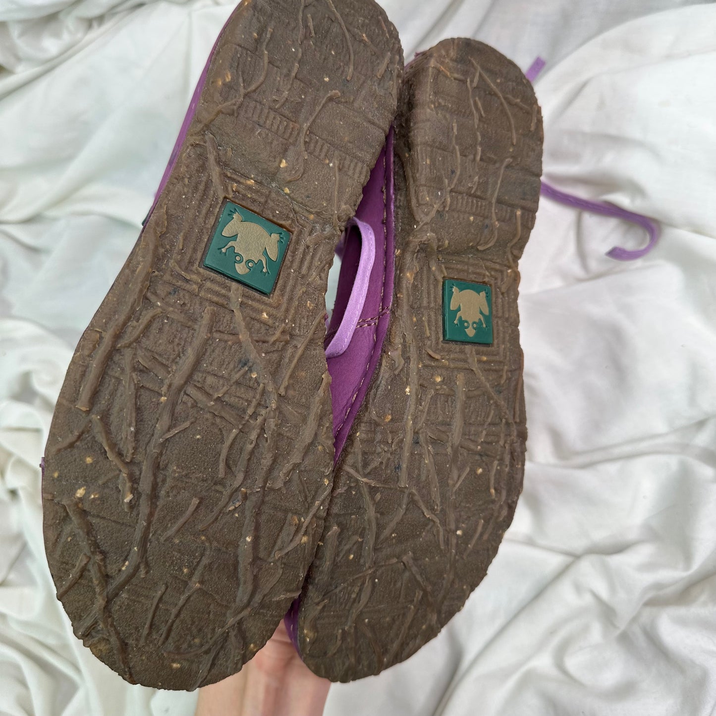 Vintage Leather Ballet Lace Up Flats