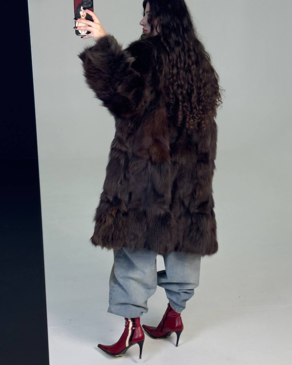 Vintage Fox Brown Fur Coat