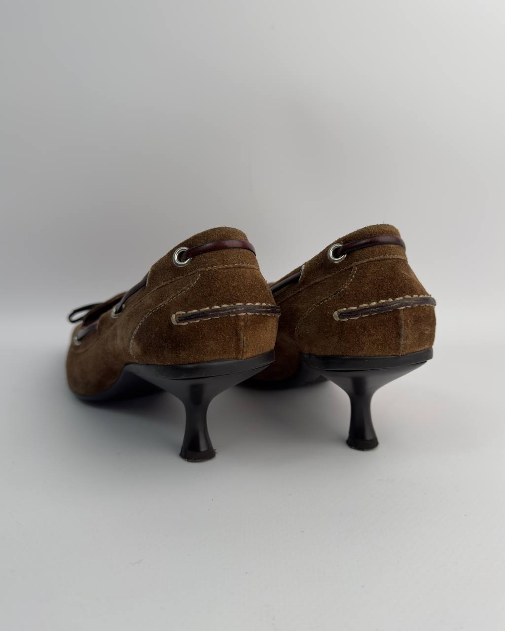 Prada Vintage Suede Kitten Heels — 36.5