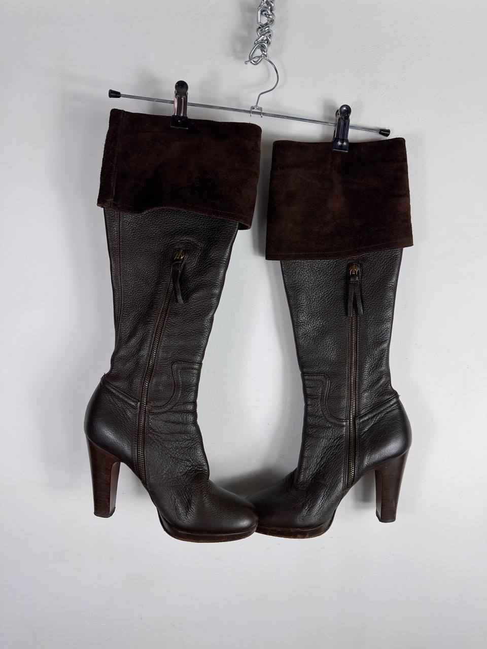 Miu Miu Vintage Leather Brown Boots 36.5/37.5