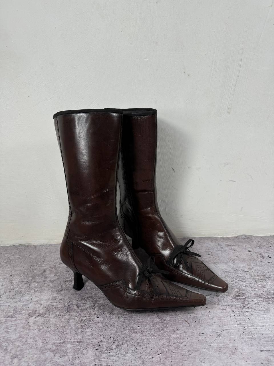 Vintage Italian Belmondo Bow Boots 38/38.5