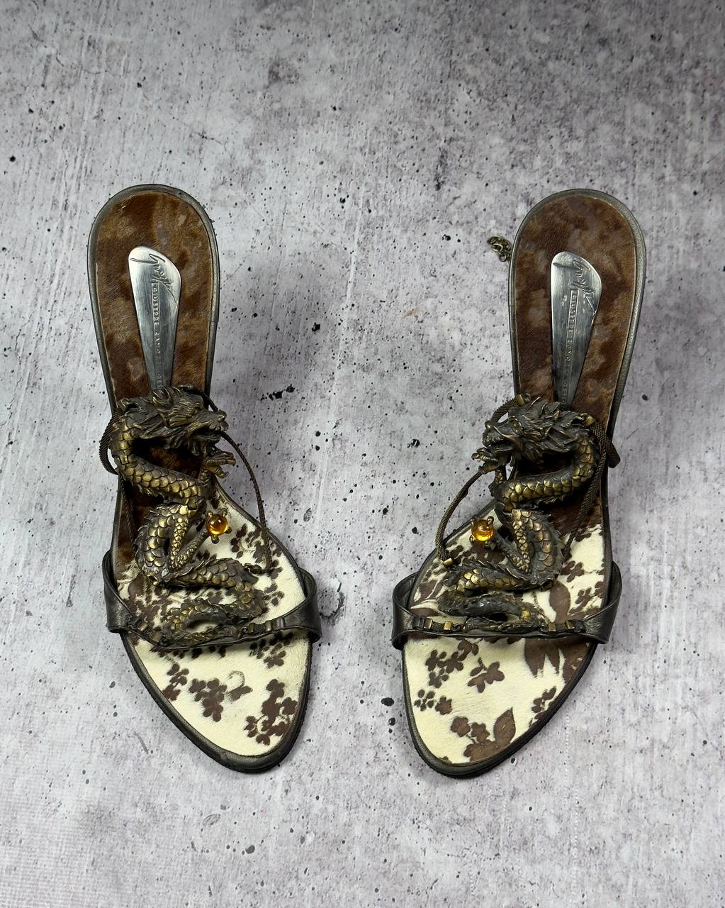 Giuseppe Zanotti Vintage Dragon Heels Rare 39