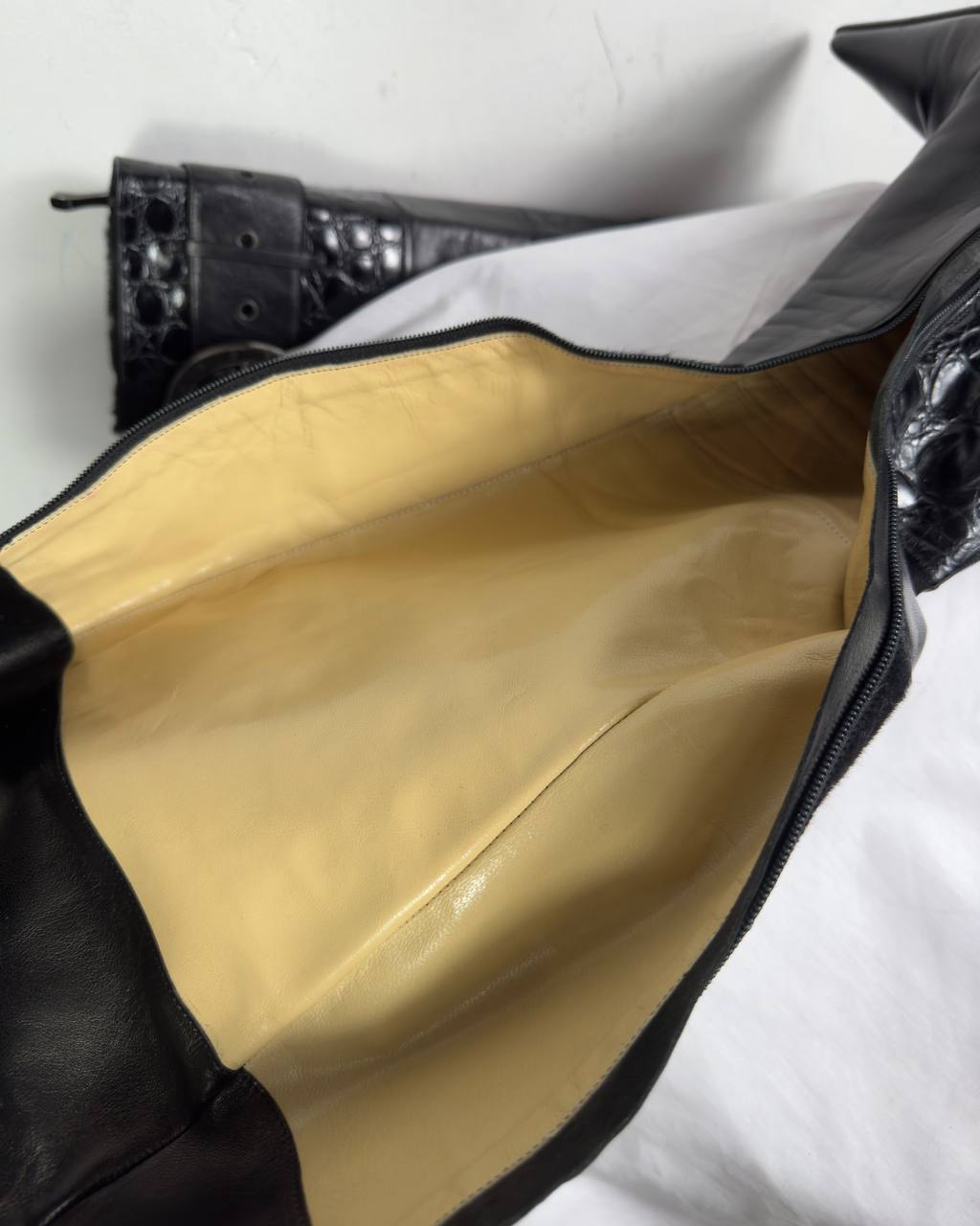 Gianmarco Lorenzi Vintage Italian Leather & Fur Boots 40