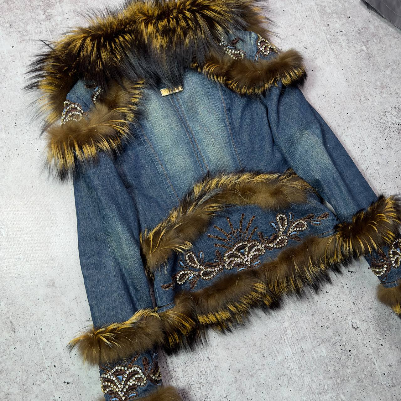Vintage Denim Fur Jacket