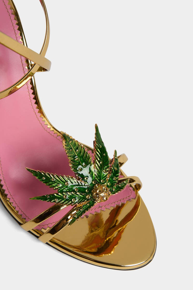 Dsquared2 Marija Leaf Gold Strap Sandals SS05 reissue for SS24 — 36, 37, 37.5, 40