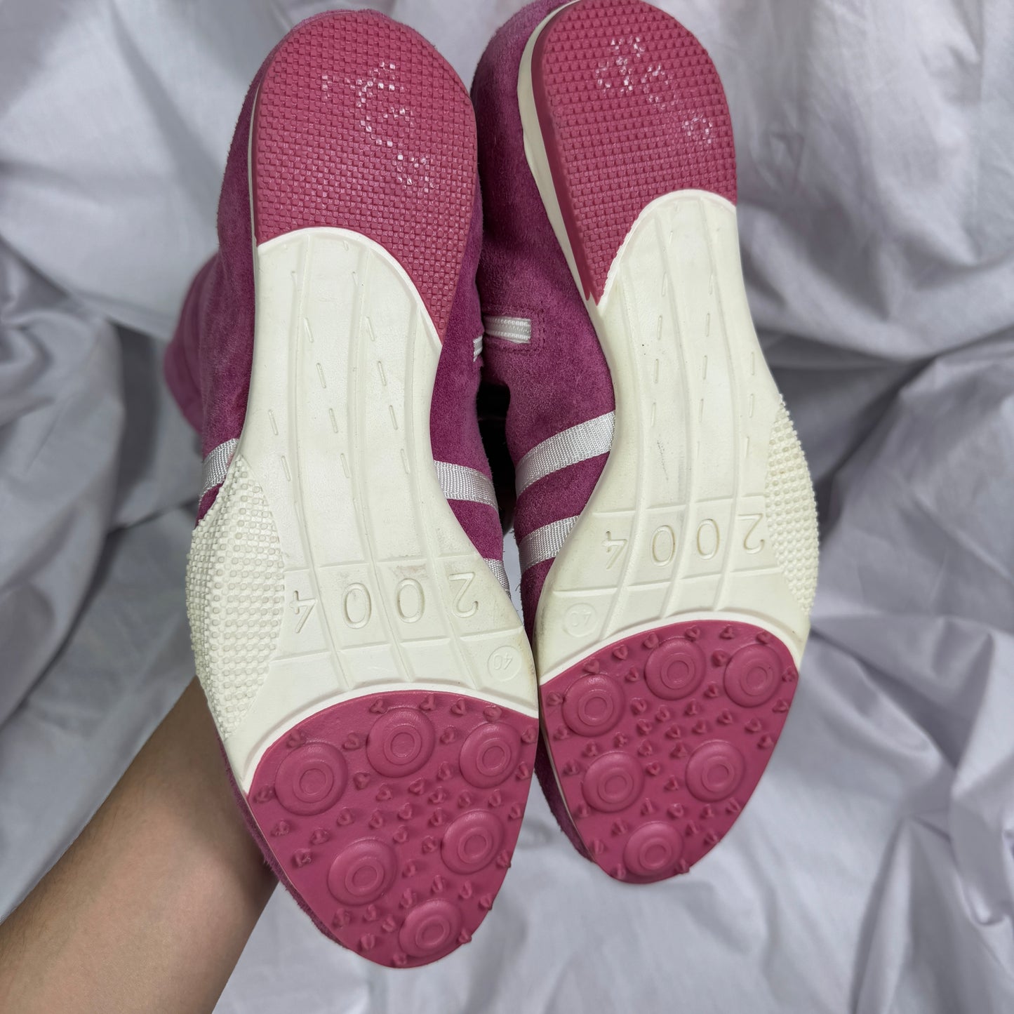 Vintage Pink Moto Boots 40/40.5