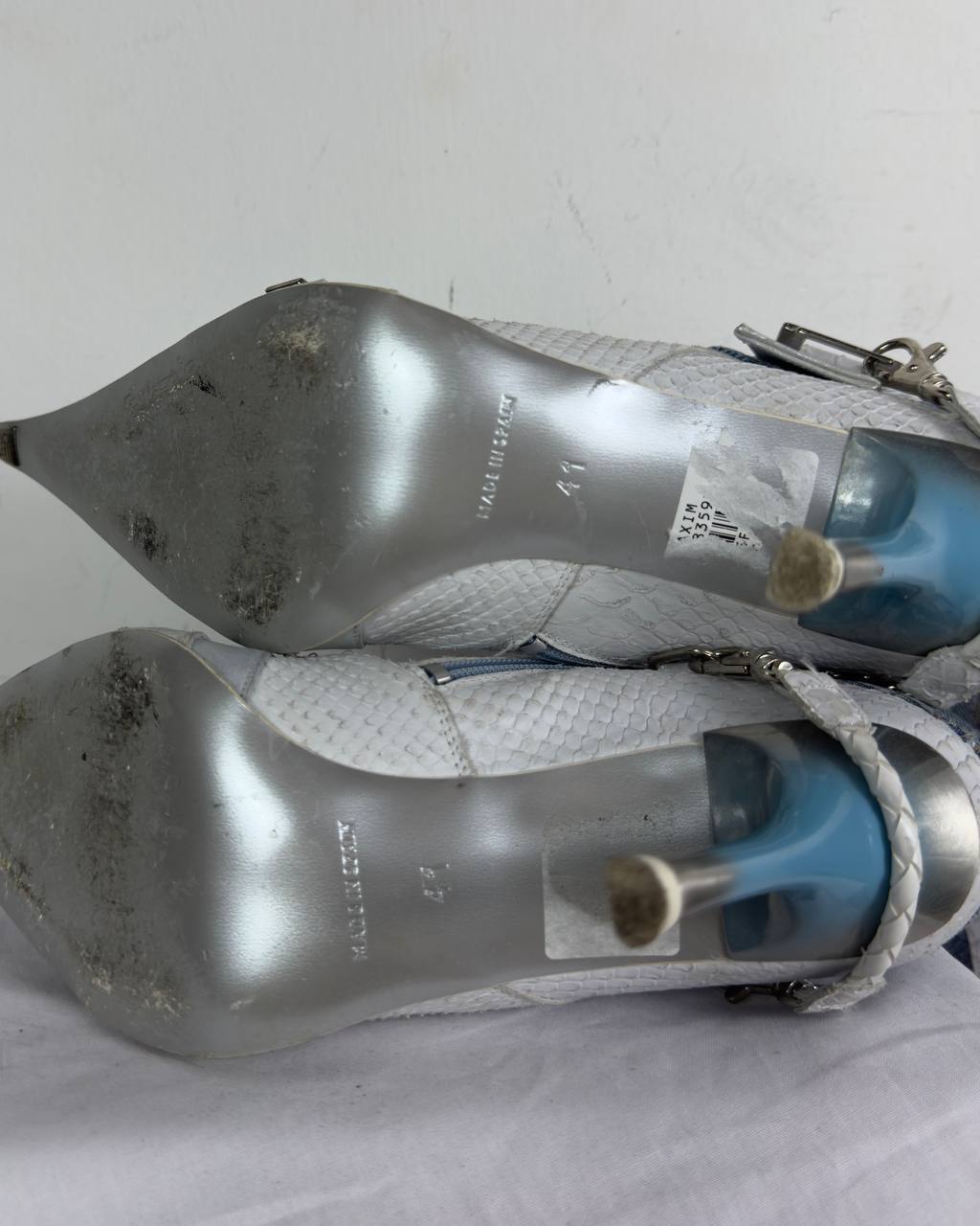 El Dantes Vintage Cargo Denim Leather Boots 38