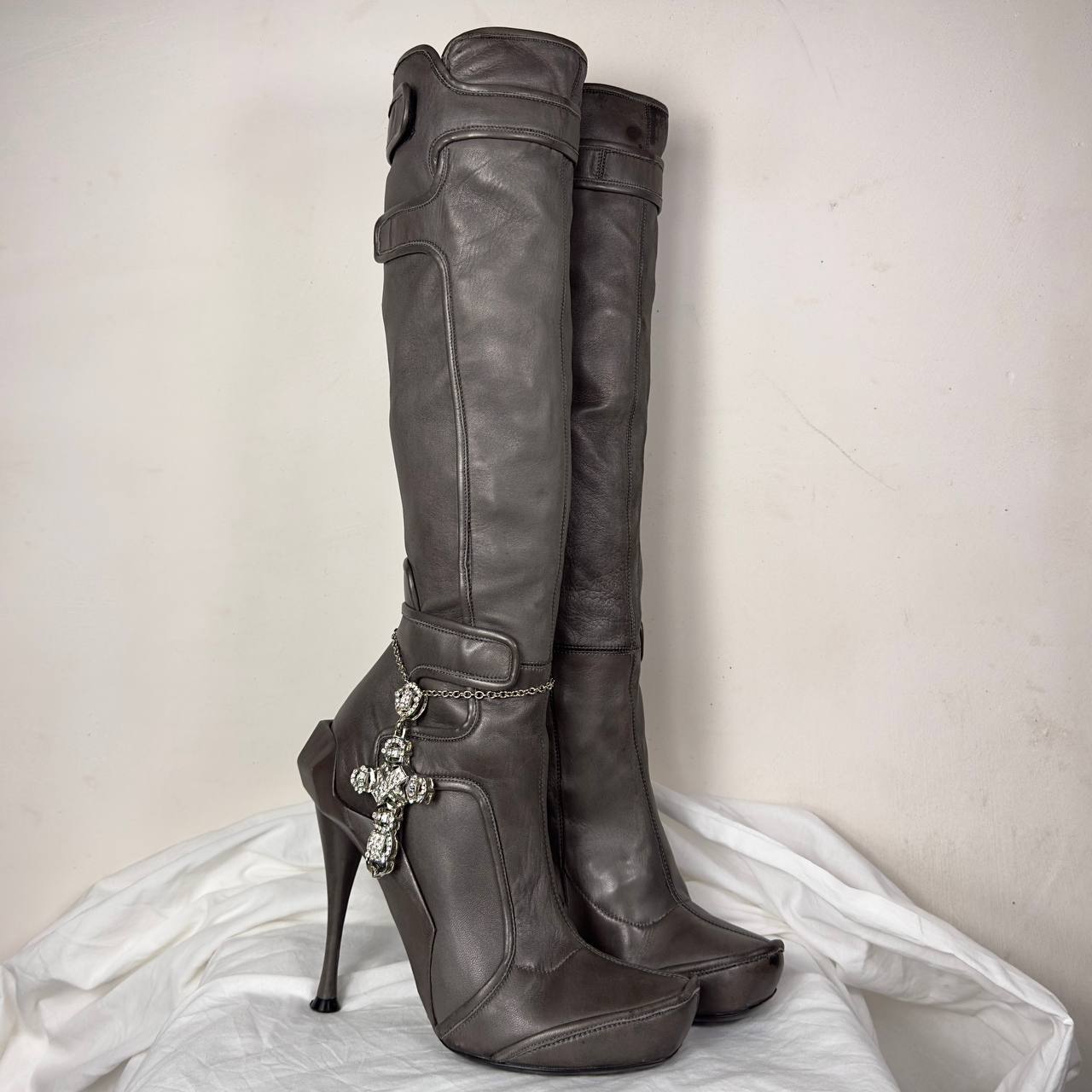 Celine FW2008 Leather Runway Boots 37/38 EU