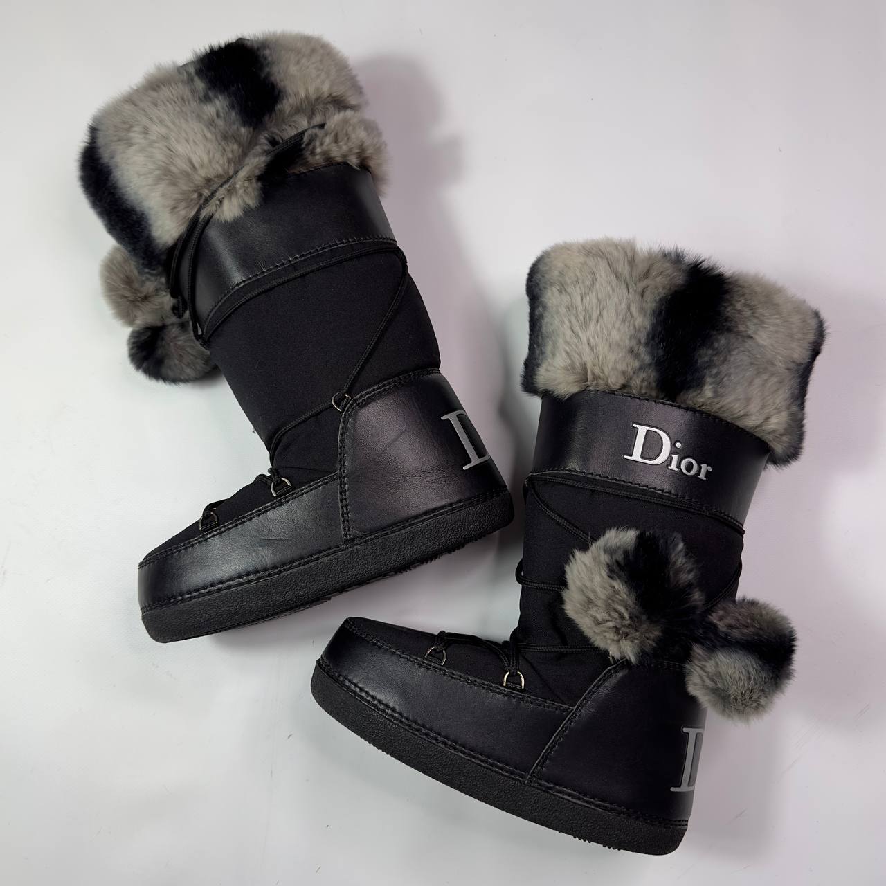 Dior Galliano Chinchilla Vintage Moon Boots 35/38