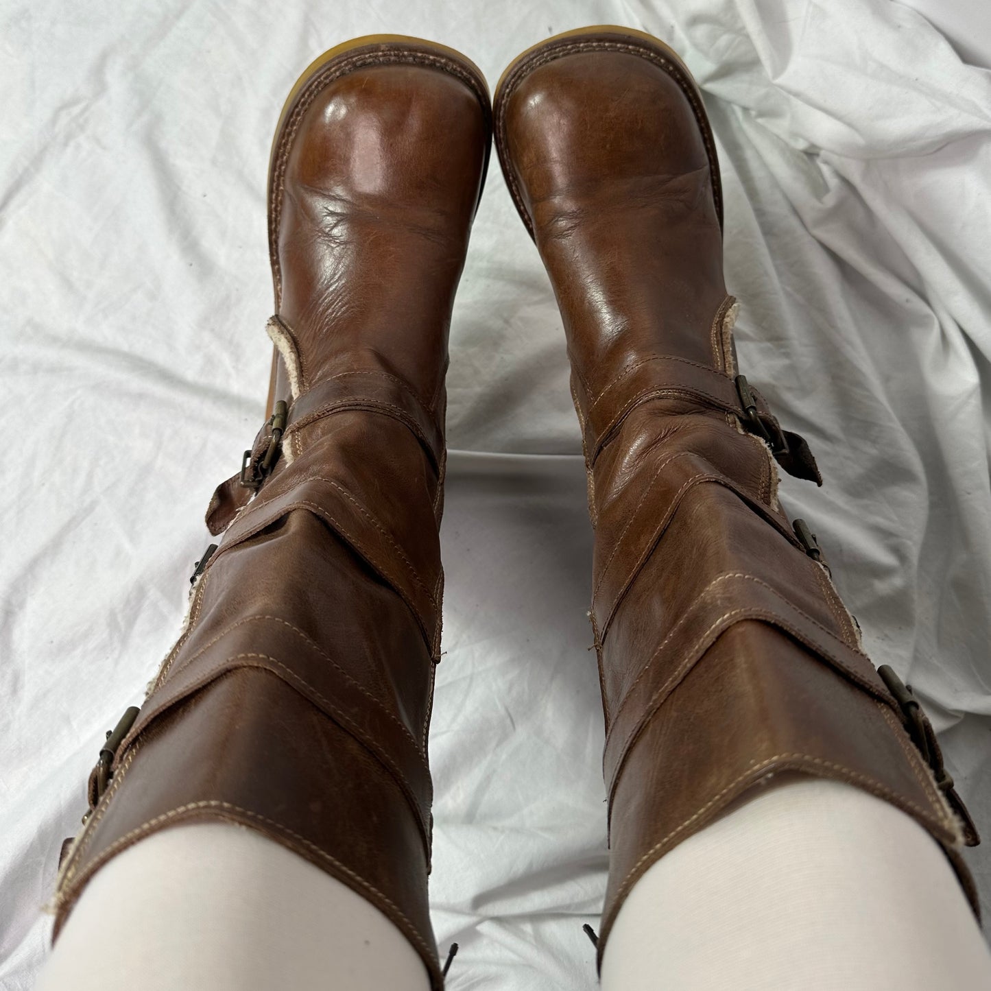 Destroy Vintage Leather Platform Boots