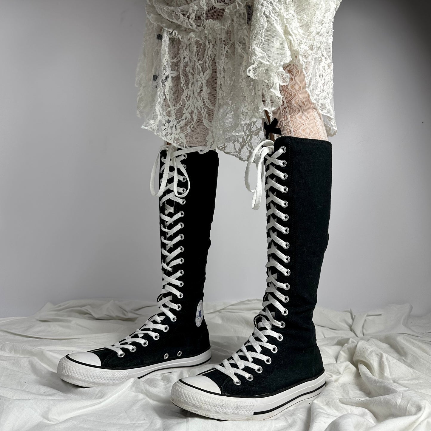 Converse Vintage Knee High Lace Up Boots — 37/37.5, 38/39, 40/41