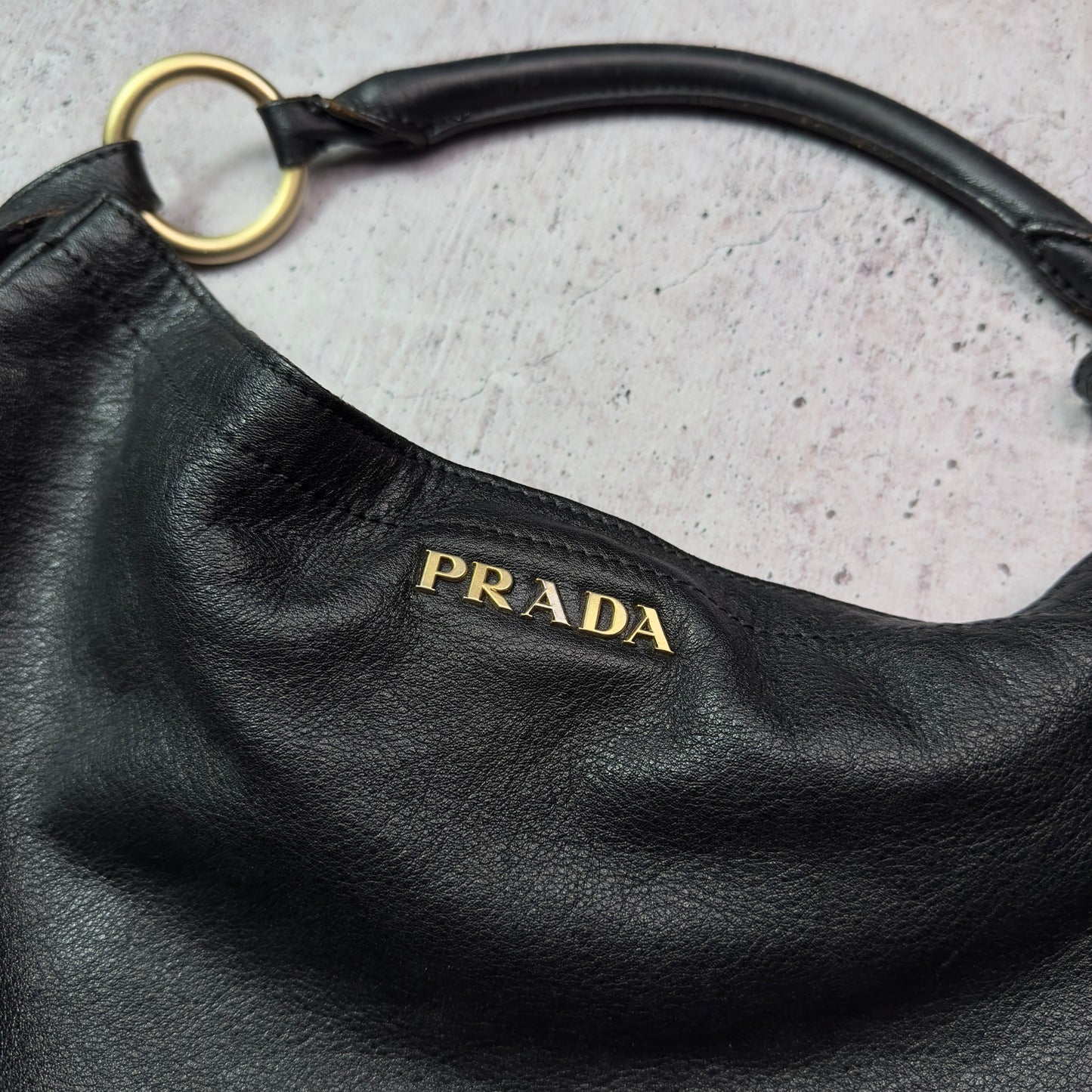 Prada Vintage Leather Hobo Bag