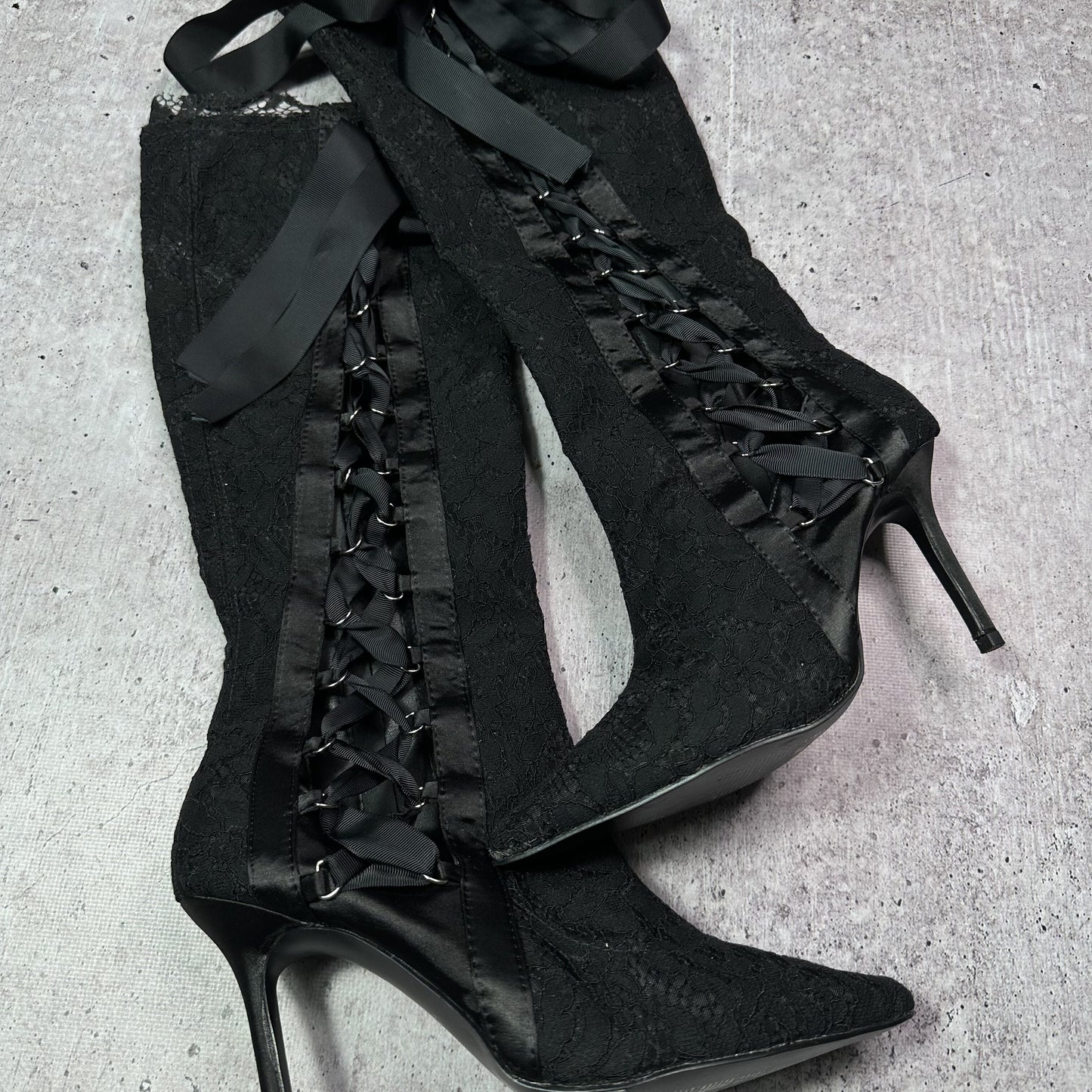 Vintage lace gothic wedding boots 40/41