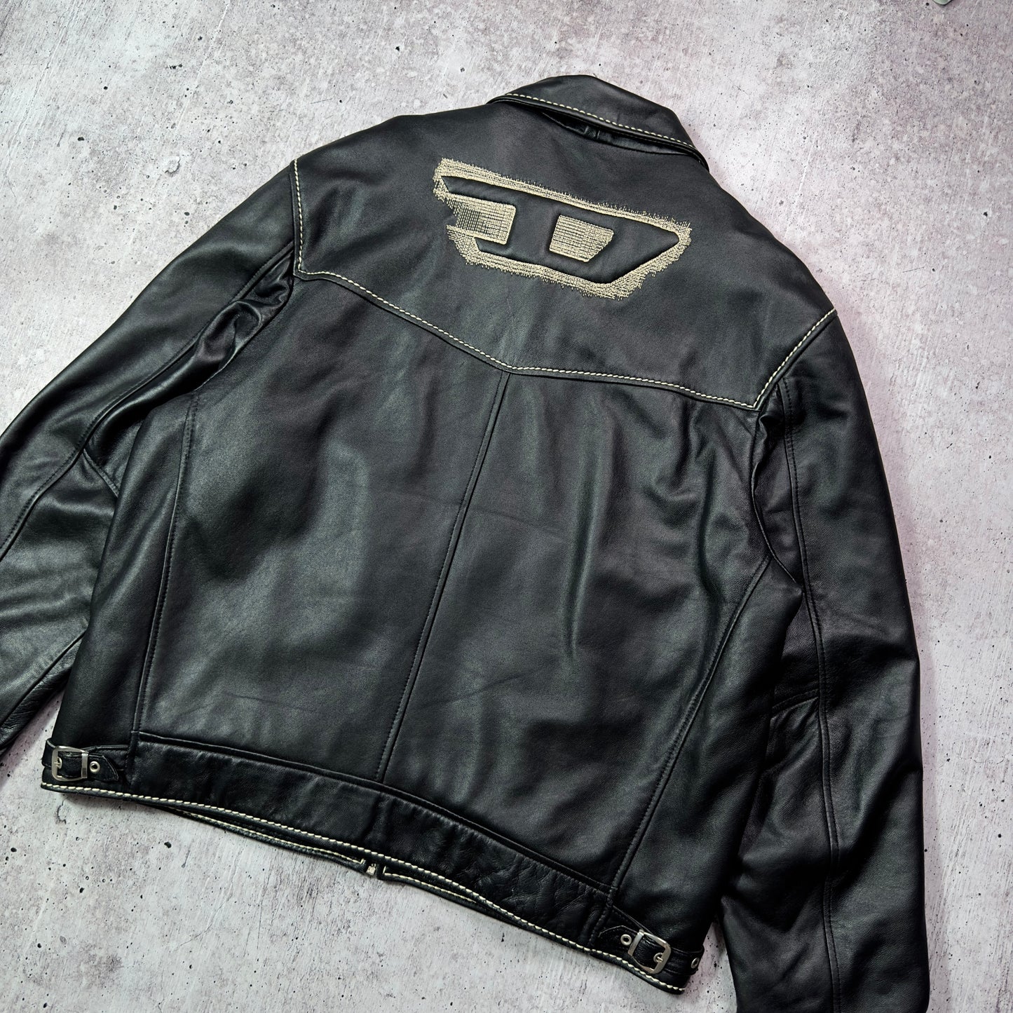 Diesel 90s Vintage Leather Moto Jacket