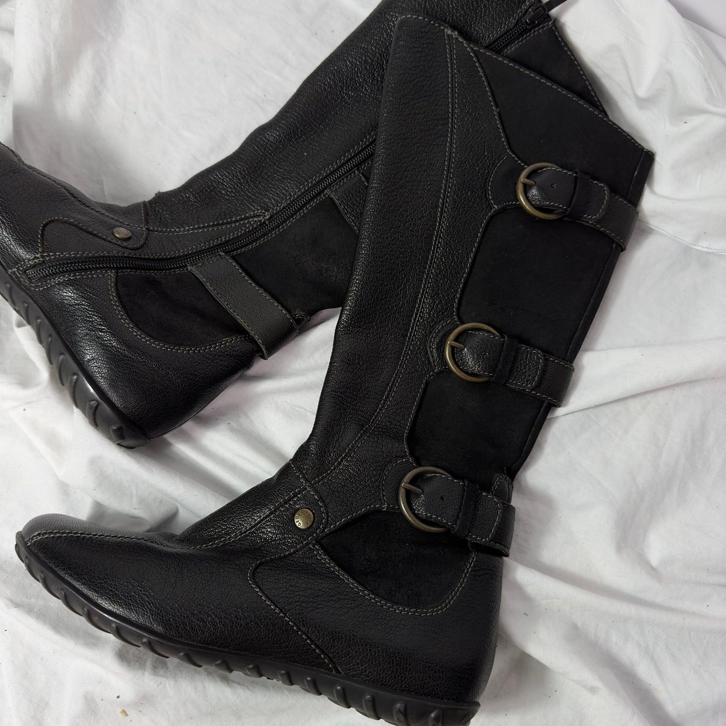 Geox Vintage Cyber Buckle Moto Boots