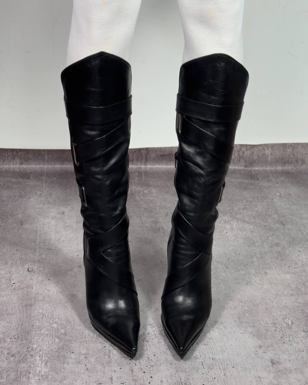 Casadei Vintage Leather Boots —36