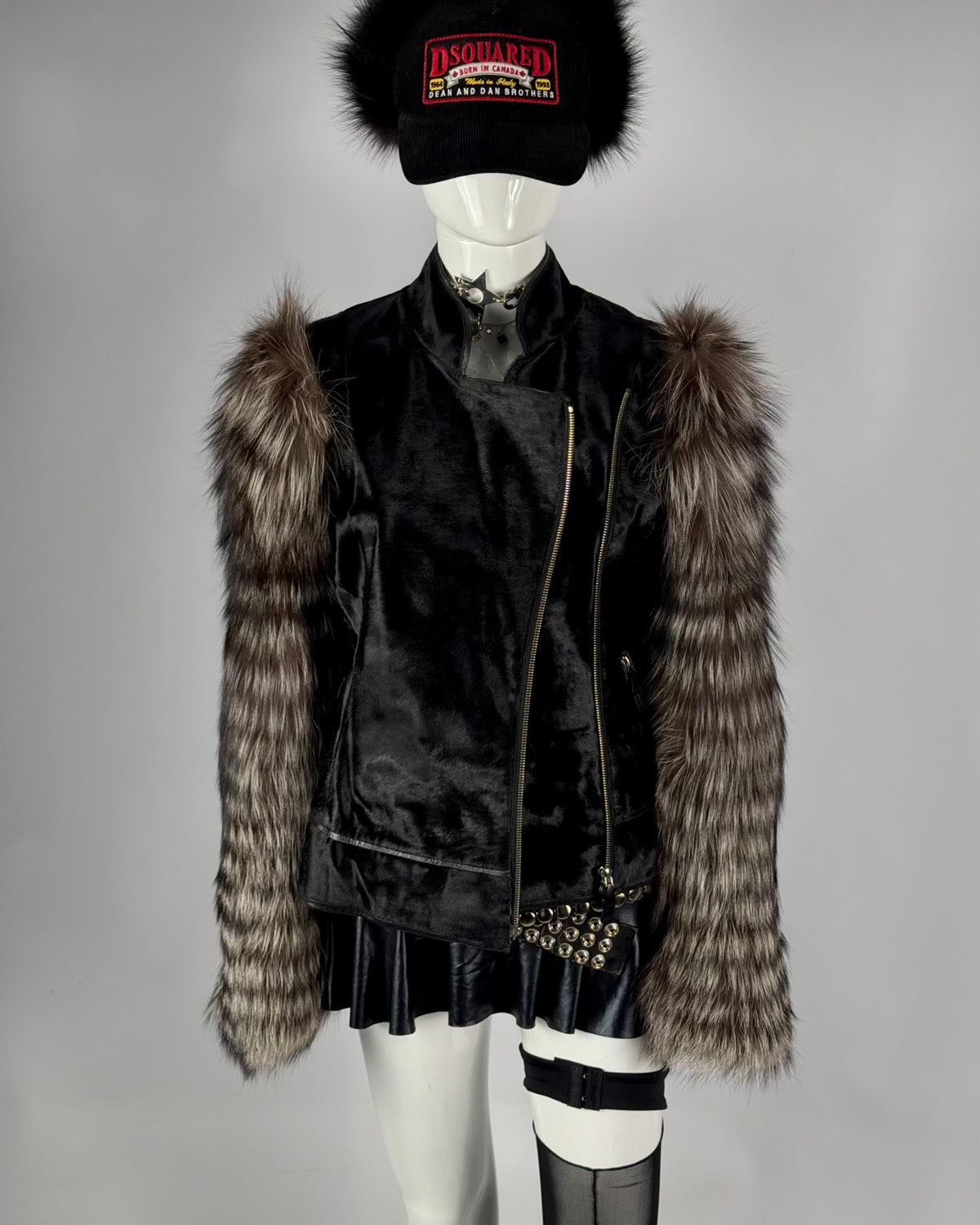 Vintage Pony Hair & Fur Leather Jacket — S/M